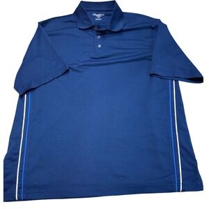 Tommy Armour Dri-Logic Mens Golf Polo Shirt XL Blue Performance Polyester